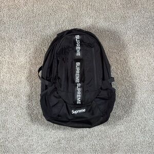 Supreme black Backpack FW22